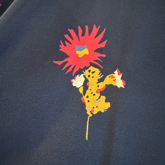 MADEWELL Navy 100% Silk Cacti Blouse - Picture 5 of 11